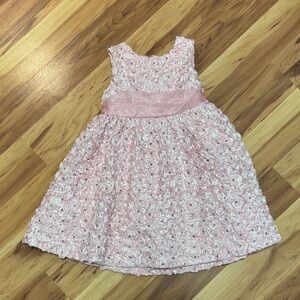 Rare Editions Pink Rosette Kids Dress